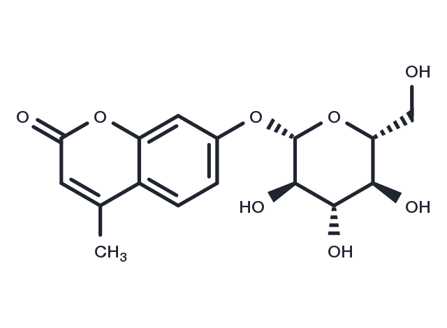 4-Methylumbelliferyl-β-D-Glucopyranoside Chemical Structure