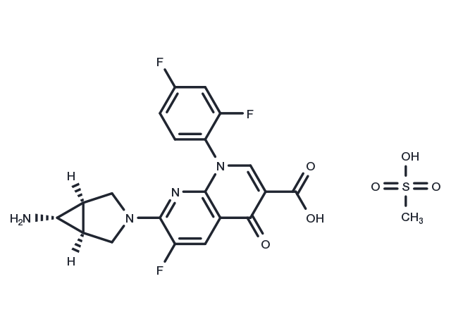 Trovafloxacin mesylate Chemical Structure