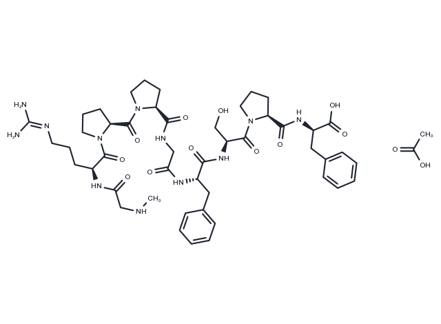 Sar-[D-Phe8]-des-Arg9-Bradykinin acetate Chemical Structure