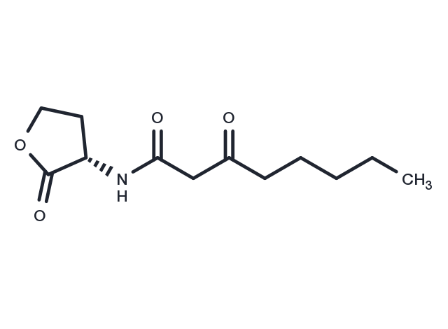 N-3-Oxo-octanoyl-L-homoserine lactone Chemical Structure