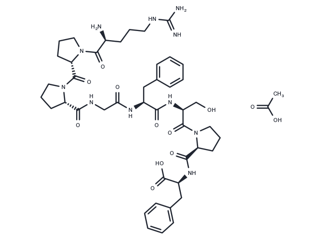 [Des-Arg9]-Bradykinin acetate Chemical Structure