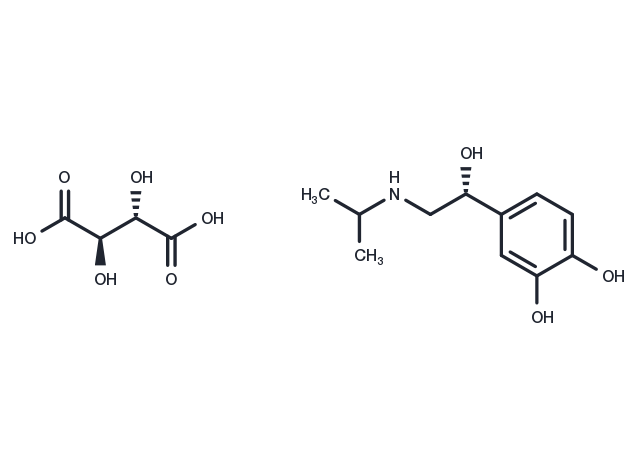 Isoproterenol tartrate, (-)- Chemical Structure