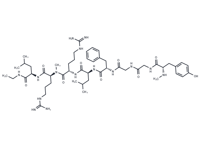 (N-Me-Tyr1,N-Me-Arg7,D-Leu-NHEt8)-Dynorphin A (1-8) Chemical Structure