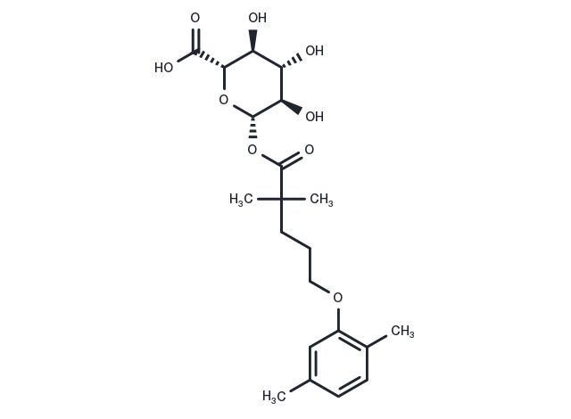 Gemfibrozil 1-O-β-glucuronide Chemical Structure