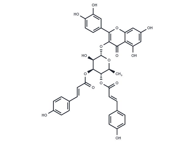 3'',4''-Di-O-p-coumaroylquercitrin Chemical Structure