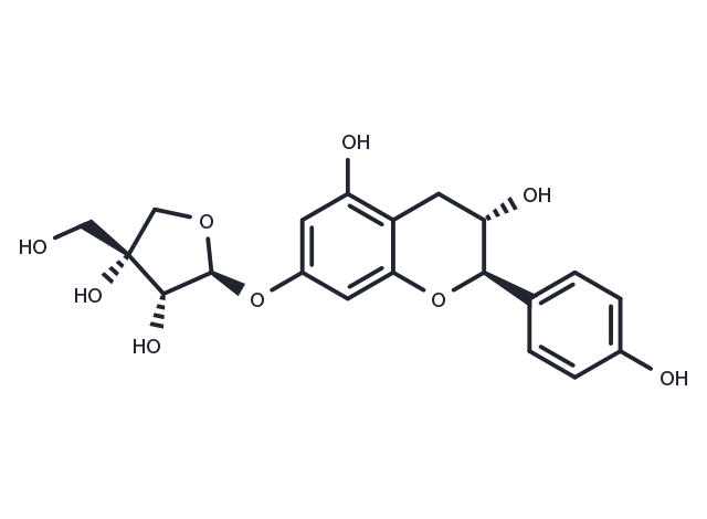 Afzelechin 7-apioside Chemical Structure