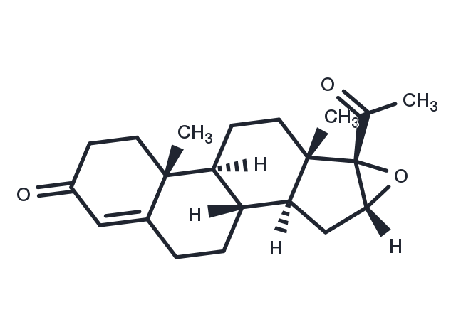 16a,17a-Epoxy-4-Pregnen-3,20-Dione Chemical Structure