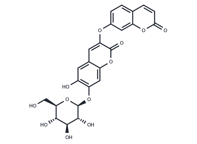 demethyldaphnoretin-7-O-glucoside Chemical Structure