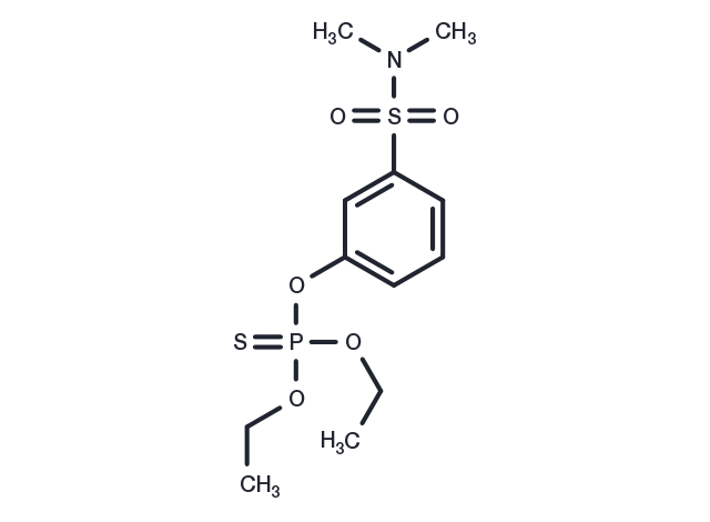 Phosphorothioic acid, O,O-diethyl ester, O-ester with m-hydroxy-N,N-dimethylbenzenesulfonamide Chemical Structure