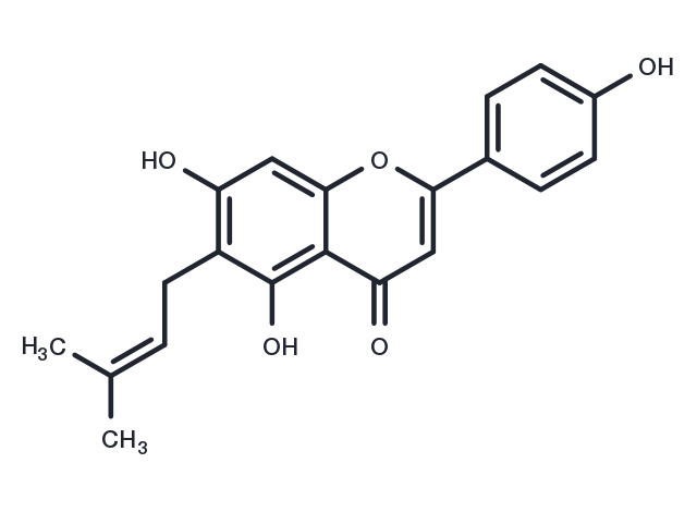 4',5,7-Trihydroxy-6-prenylflavone Chemical Structure