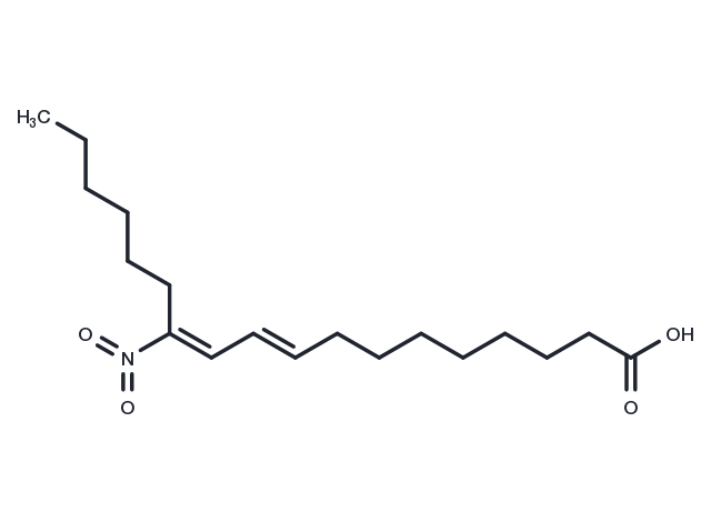 9(E),11(E)-12-nitro Conjugated Linoleic Acid Chemical Structure