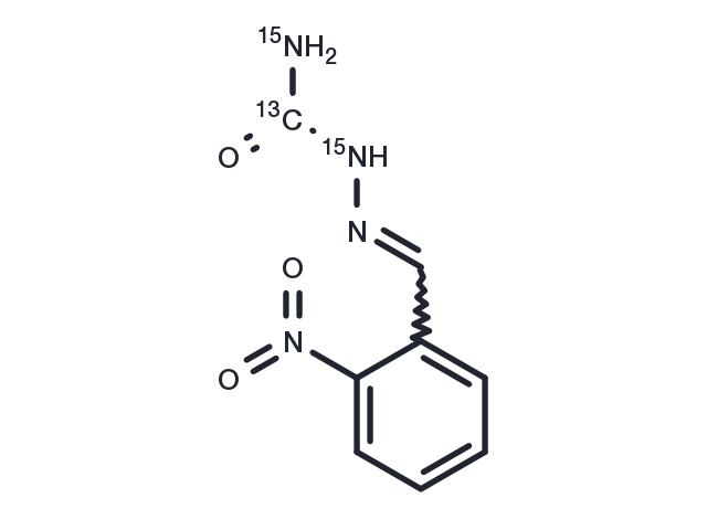 2-Nitrobenzaldehyde semicarbazone 13C,15N2 Chemical Structure