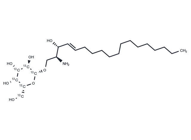 13C6 Glucosylsphingosine (d18:1) Chemical Structure