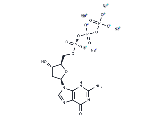 Sp-2'-Deoxyguanosine-5'-O-(1-thiotriphosphate) sodium Chemical Structure