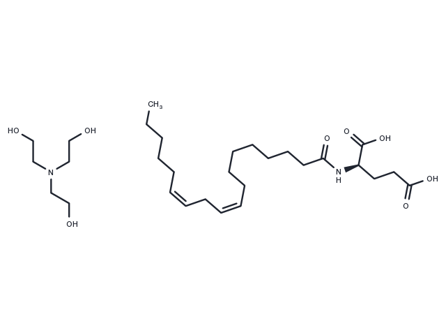 Triethanolamine linoleoyl glutamate Chemical Structure