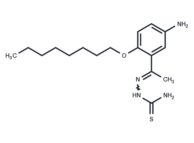 Acetophenone, 5'-amino-2'-(octyloxy)-, thiosemicarbazone Chemical Structure
