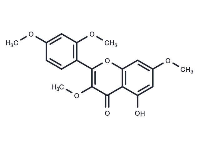 5-Hydroxy-2′,3,4′,7-tetramethoxyflavone Chemical Structure