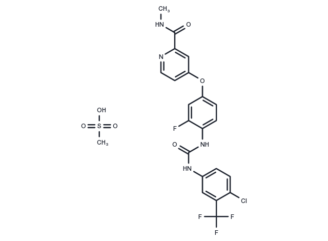 Regorafenib mesylate Chemical Structure