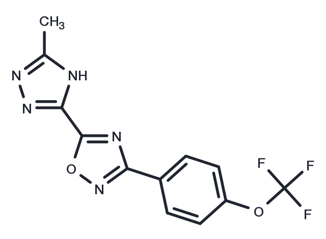 5-(5-methyl-1H-1,2,4-triazol-3-yl)-3-[4-(trifluoromethoxy)phenyl]-1,2,4-oxadiazole Chemical Structure
