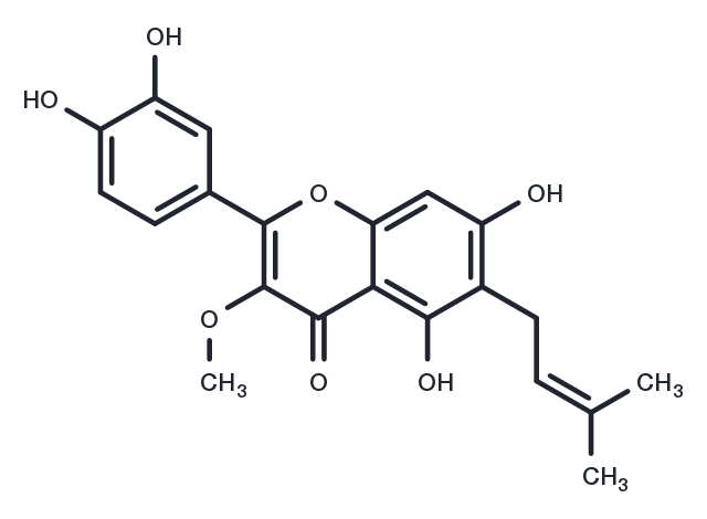 6-Prenylquercetin-3-methylether Chemical Structure