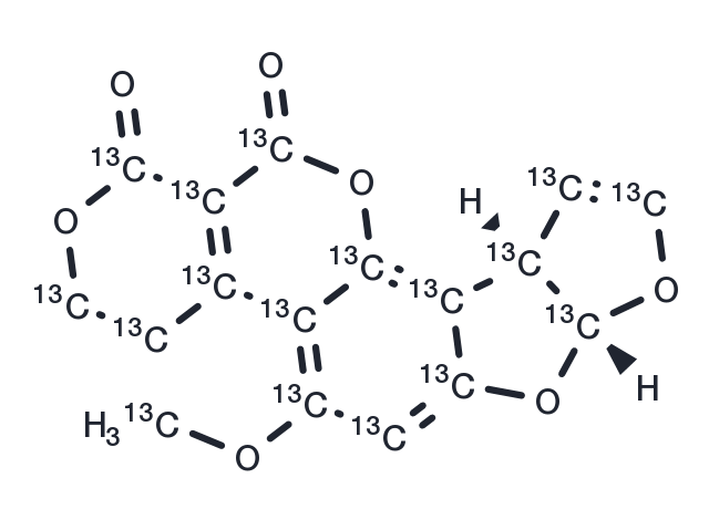 Aflatoxin G1-13C17 Chemical Structure