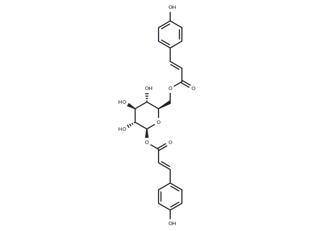 1,6-Bis-O-(4-hydroxycinnamoyl)glucose Chemical Structure