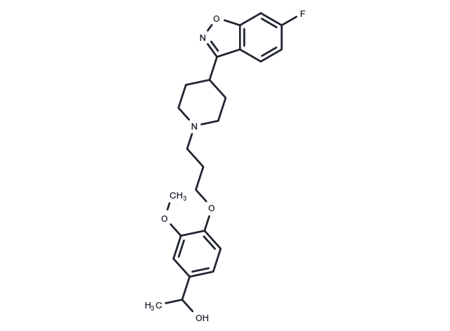 Iloperidone metabolite Hydroxy Iloperidone Chemical Structure