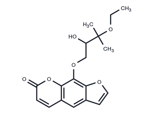 8-(3-Ethoxy-2-hydroxy-3-methylbutyloxy)psoralen Chemical Structure