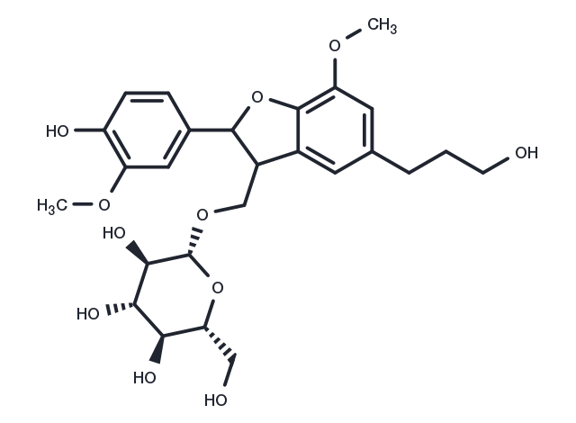 Dihydrodehydrodiconiferyl alcohol 9-Oglucoside Chemical Structure