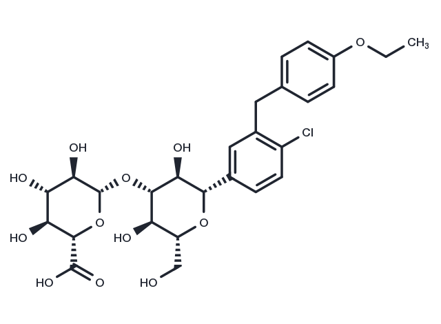Dapagliflozin-3-O-β-D-Glucuronide Chemical Structure