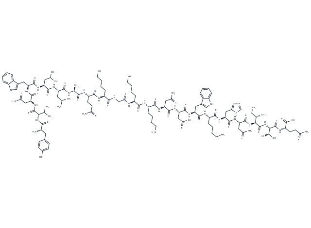 [Tyr0] Gastric Inhibitory Peptide (23-42), human Chemical Structure