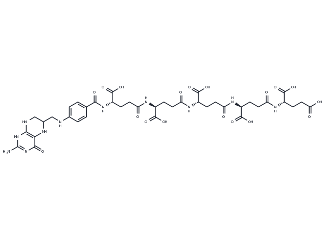 Tetrahydropteroylpentaglutamate Chemical Structure