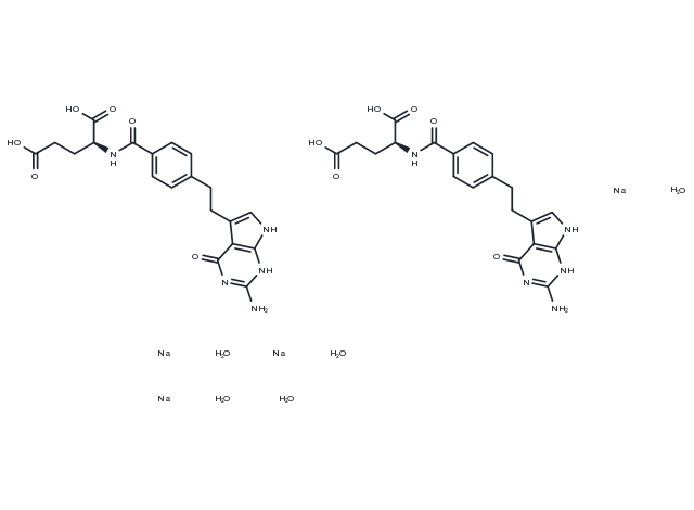 Pemetrexed disodium hemipenta hydrate Chemical Structure