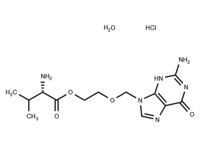 Valacyclovir hydrochloride hydrate Chemical Structure