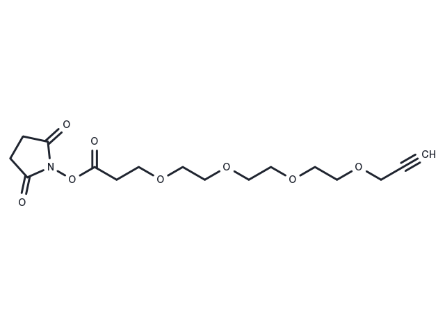 Propargyl-PEG4-NHS ester Chemical Structure