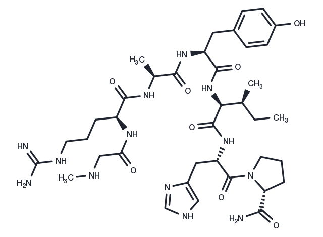 Angiotensin 1/2 (1-7) amide Chemical Structure