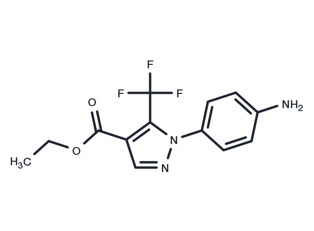 ethyl 1-(4-aminophenyl)-5-(trifluoromethyl)-1H-pyrazole-4-carboxylate Chemical Structure
