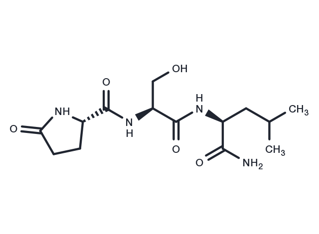 Pyroglutaminyl-seryl-leucinamide Chemical Structure