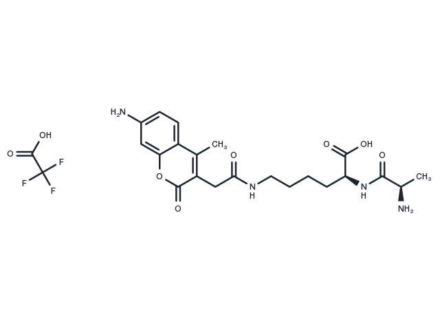 D-Ala-Lys-AMCA TFA (375822-19-8 free base) Chemical Structure