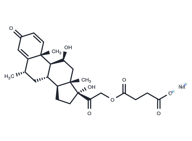 6α-Methylprednisolone 21-hemisuccinate sodium salt Chemical Structure