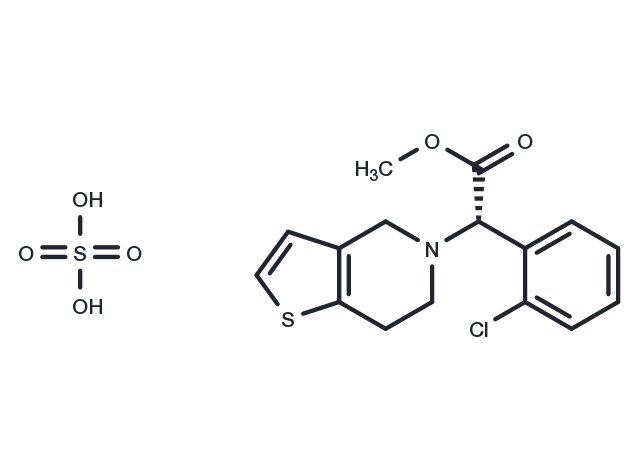 Clopidogrel hydrogen sulfate Chemical Structure