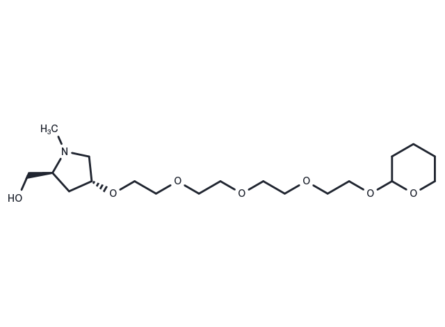 THP-PEG4-Pyrrolidine(N-Me)-CH2OH Chemical Structure
