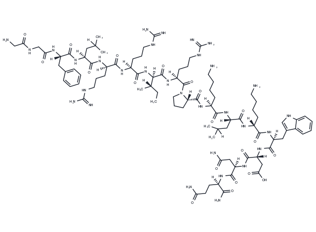 Dynorphin (2-17), amide, porcine Chemical Structure