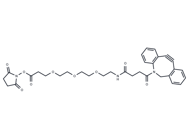DBCO-PEG3-NHS ester Chemical Structure