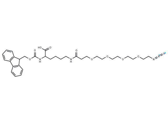 N-Fmoc-N'-(azido-PEG4)-L-Lysine Chemical Structure