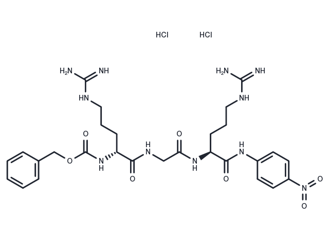Z-D-Arg-Gly-Arg-pNA . 2 HCl Chemical Structure