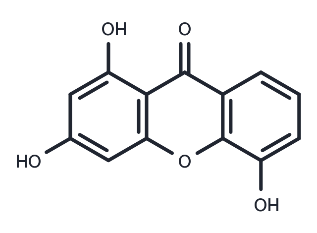 1,3,5-Trihydroxyxanthone Chemical Structure