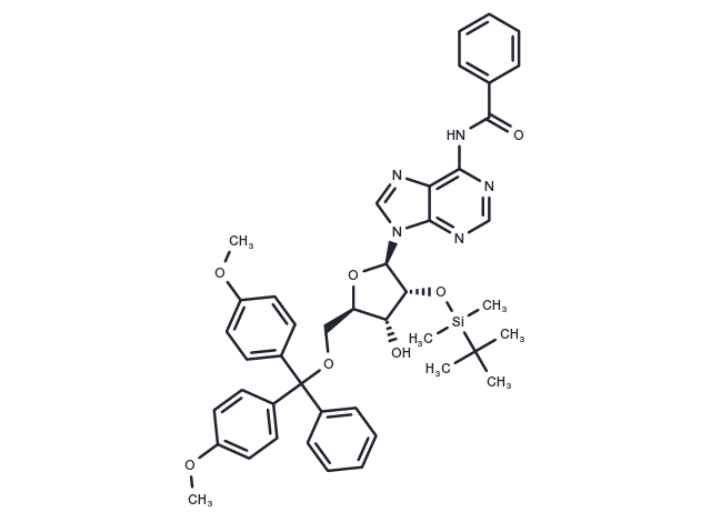 5'-O-DMT-2'-O-TBDMS-N-Bz-Adenosine Chemical Structure