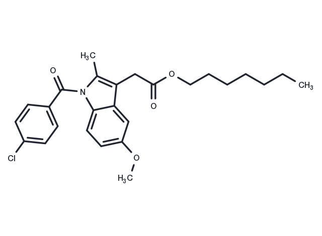 Indomethacin heptyl ester Chemical Structure