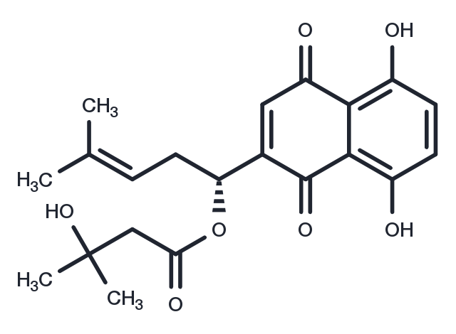 Beta-Hydroxyisovalerylshikonin Chemical Structure